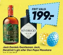 Bilka Jack Daniels Gentleman Jack, Hendrick’s gin eller Don Papa Masskara tilbud
