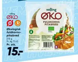 Bilka Økologisk fuldkornspitabrød tilbud