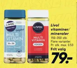 Bilka Livol vitaminer/ mineraler tilbud
