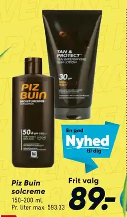 Bilka Piz Buin solcreme tilbud