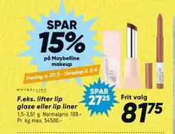 Bilka SPAR 15% på Maybelline makeup tilbud
