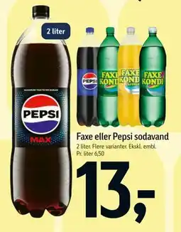 Føtex Faxe eller Pepsi sodavand tilbud
