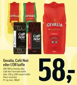 Føtex Gevalia, Café Noir eller L’OR kaffe tilbud