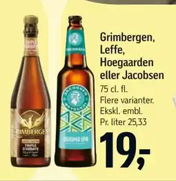 Føtex Grimbergen, Leffe, Hoegaarden eller Jacobsen tilbud