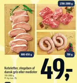 Føtex Koteletter, stegeben af dansk gris eller medister tilbud
