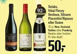Føtex Selaks, Vidal Fleury Ventoux, Silvano Piacentini Ripasso eller Soave tilbud