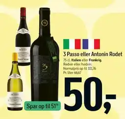 Føtex 3 Passo eller Antonin Rodet tilbud