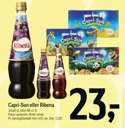 Føtex Capri-Sun eller Ribena tilbud