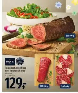 Føtex Roastbeef, osso buco eller mignon af okse tilbud
