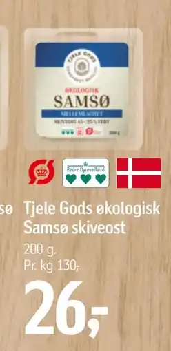 Føtex Tjele Gods økologisk Samsø skiveost tilbud
