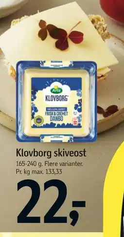 Føtex Klovborg skiveost tilbud