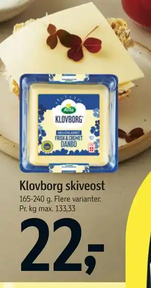 Føtex Klovborg skiveost tilbud