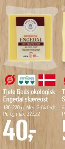 Føtex Tjele Gods økologisk Engedal skæreost tilbud