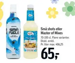 Føtex Små shots eller Master of Mixes tilbud