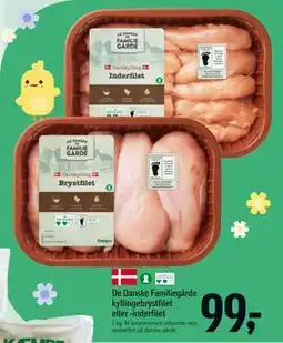 Føtex De Danske Familiegårde kyllingebrystfilet eller -inderfilet tilbud
