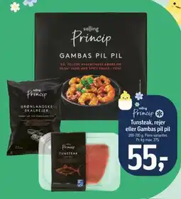 Føtex Tunsteak, rejer eller Gambas pil pil tilbud