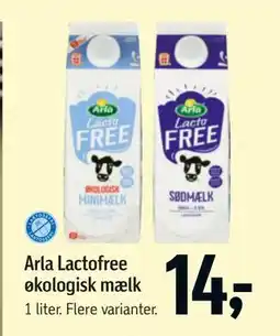 Føtex Arla Lactofree økologisk mælk tilbud