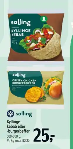 Føtex Kyllingekebab eller -burgerbøffer tilbud