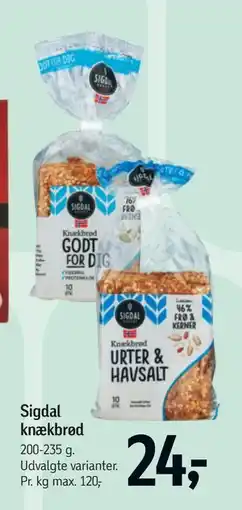 Føtex Sigdal knækbrød tilbud