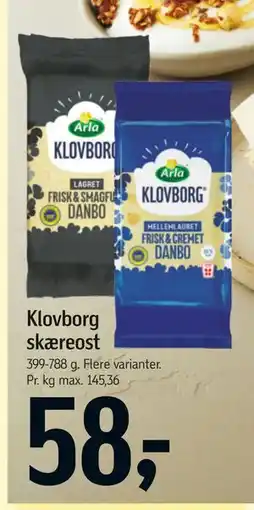 Føtex Klovborg skæreost tilbud