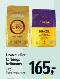 Føtex Lavazza eller Löfbergs helbønner tilbud
