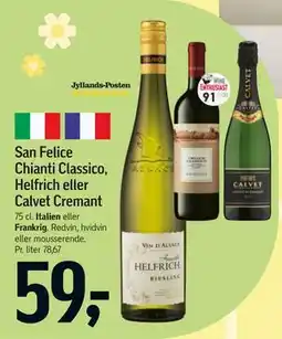 Føtex San Felice Chianti Classico, Helfrich eller Calvet Cremant tilbud