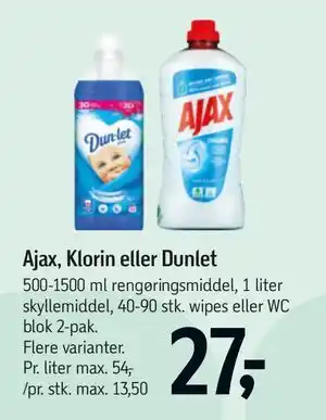 Føtex Ajax, Klorin eller Dunlet tilbud