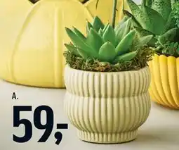 Føtex Planter i skjuler med kunstig blomst tilbud