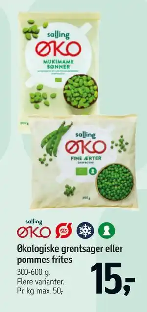 Føtex Økologiske grøntsager eller pommes frites tilbud