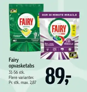 Føtex Fairy opvasketabs tilbud