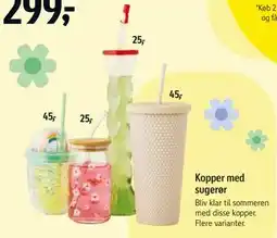 Føtex Kopper med sugerør tilbud