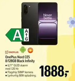 Føtex OnePlus Nord CE5 8/128GB Black Infinity tilbud