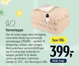 Føtex Varmetæppe tilbud