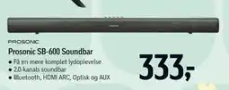 Føtex Prosonic SB-600 Soundbar tilbud