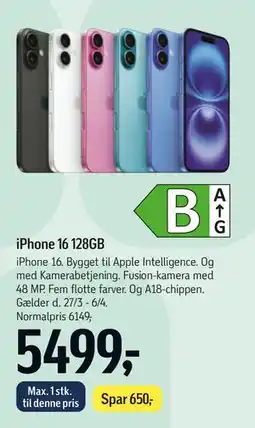 Føtex iPhone 16 128GB tilbud