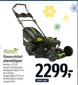 Føtex Grouw elstart plæneklipper tilbud
