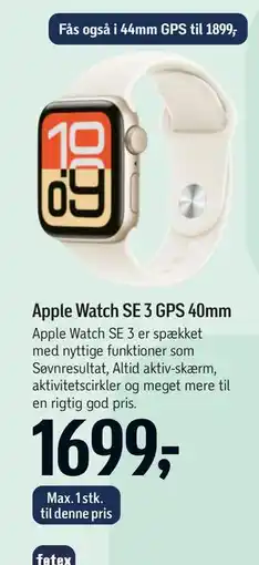 Føtex Apple Watch SE 3 GPS 40mm tilbud