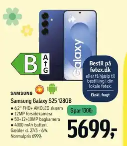 Føtex Samsung Galaxy S25 128GB tilbud