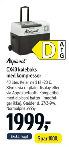 Føtex CX40 køleboks med kompressor tilbud