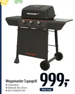 Føtex Megamaster 3 gasgrill tilbud