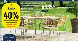 Føtex Spar 40% på Kerteminde Sandy grey havemøbler tilbud