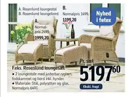 Føtex Rosenlund loungestol tilbud