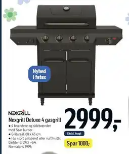 Føtex Nexgrill Deluxe 4 gasgrill tilbud