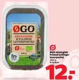 Netto ØGO økologisk friland kyllingeleverpostej tilbud