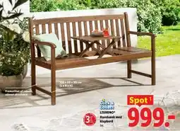 Lidl LIVARNO Havebænk med klapbord tilbud