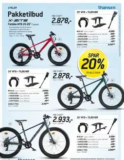 Thansen Fatbike MTB 20-26 tilbud