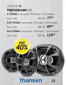 Thansen Højttalersæt tilbud