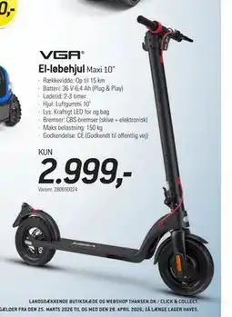 Thansen El-løbehjul tilbud