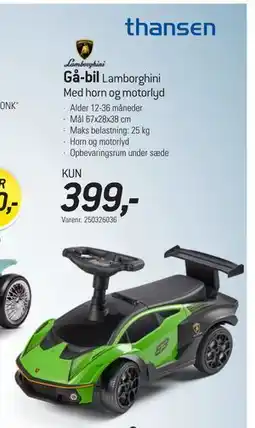 Thansen Gå-bil tilbud
