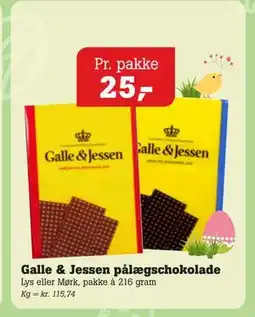 Poetzsch Padborg Galle & Jessen pålægschokolade tilbud